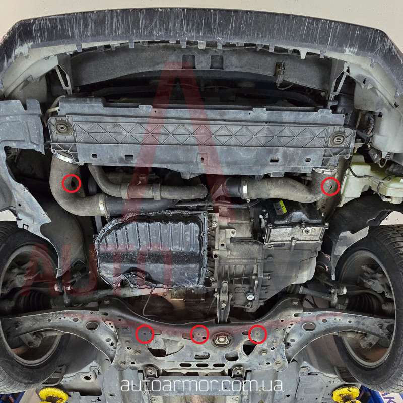 Захист двигуна Skoda Octavia A7 (2013-2019) Двигун: всі, [захищає Двигун та КПП] - ТИТАН (Є на складі, 2мм!)