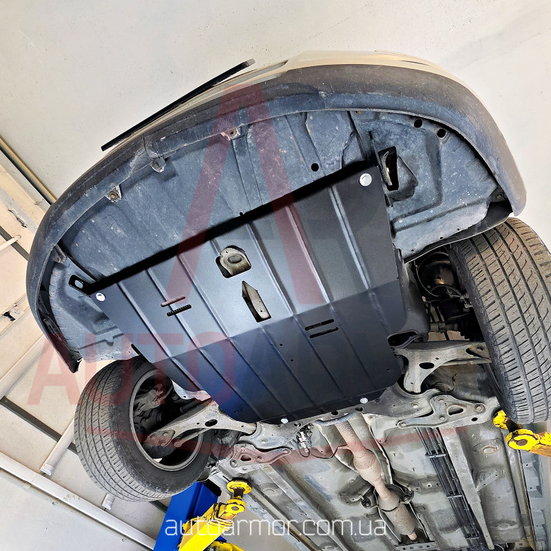 Защита двигателя Toyota Avensis II (T25) (2003-2009) Двигатель: кроме 2.0L бензин, [защищает Двигатель и КПП] - ТИТАН (Є на складі, 2мм!)