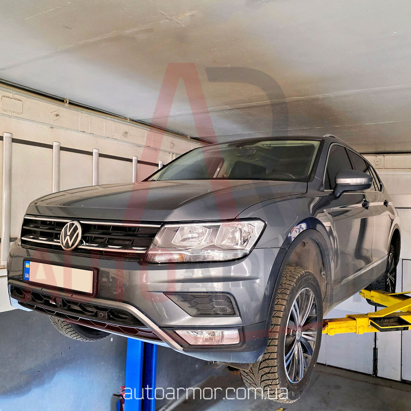 Захист двигуна Volkswagen Tiguan II (2015+) Двигун: всі, [захищає Двигун та КПП] - ТИТАН (Є на складі, 2мм!)