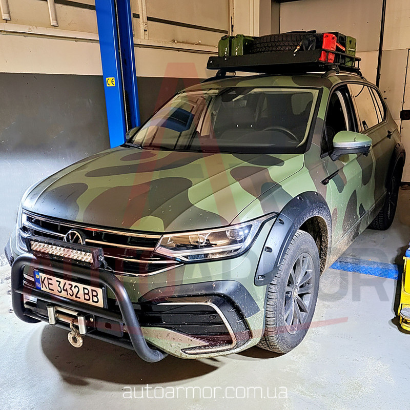 Захист двигуна Volkswagen Tiguan II (2015+) Двигун: всі, [захищає Двигун та КПП] - ТИТАН (Є на складі, 2мм!)