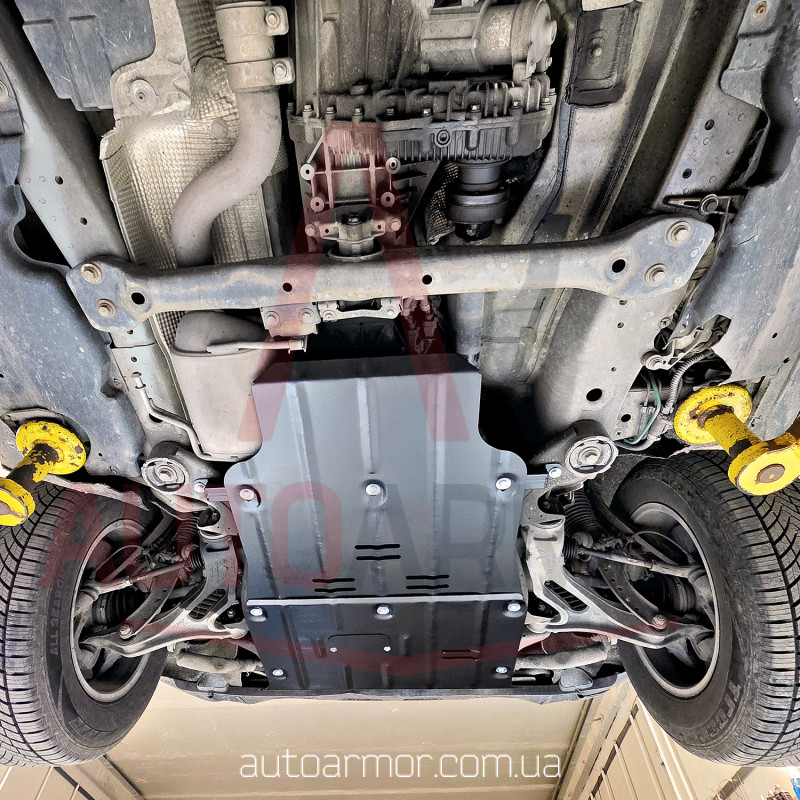 Захист двигуна Volkswagen Touareg I (2002-2010) Двигун: всі, [захищає Двигун та КПП] - ТИТАН (Є на складі, 2мм!)