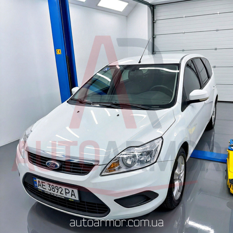 Захист двигуна Ford Focus II (2004-2011) Двигун: всі, [захищає Радіатор, Двигун, КПП] - ТИТАН (Є на складі, 2мм!)