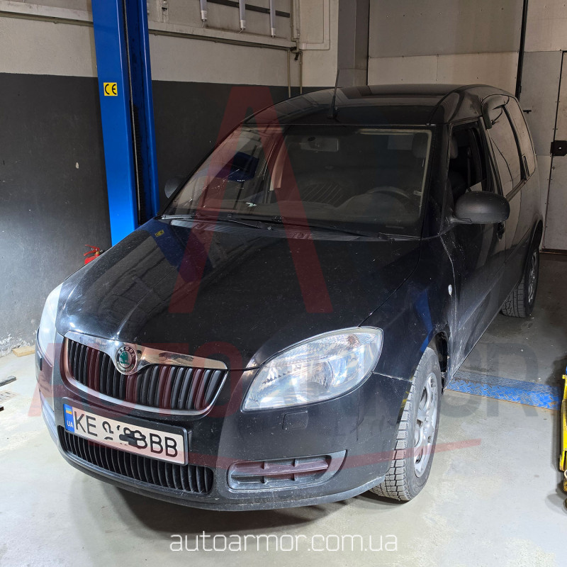 Захист двигуна Skoda Fabia II (2007-2014) Двигун: всі, [захищає Двигун та КПП] - ТИТАН (Є на складі, 2мм!)