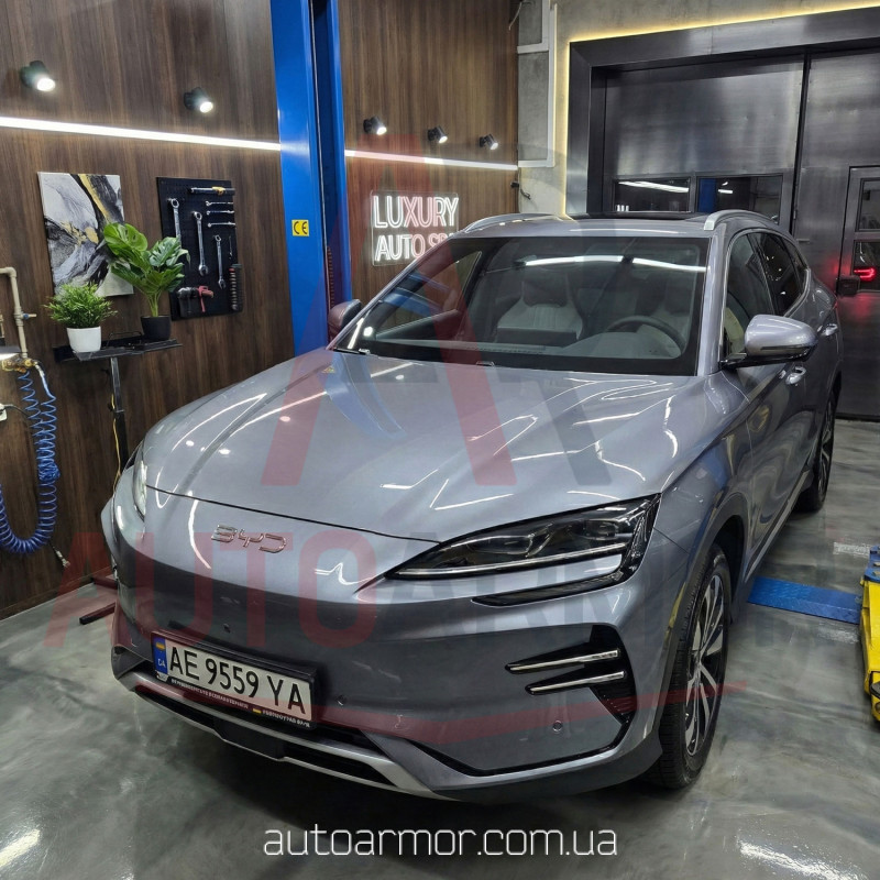 Захист двигуна BYD Song Plus EV (2021+) зверху пильовика Двигун: всі, [захищає Двигун Передній] - ТИТАН
