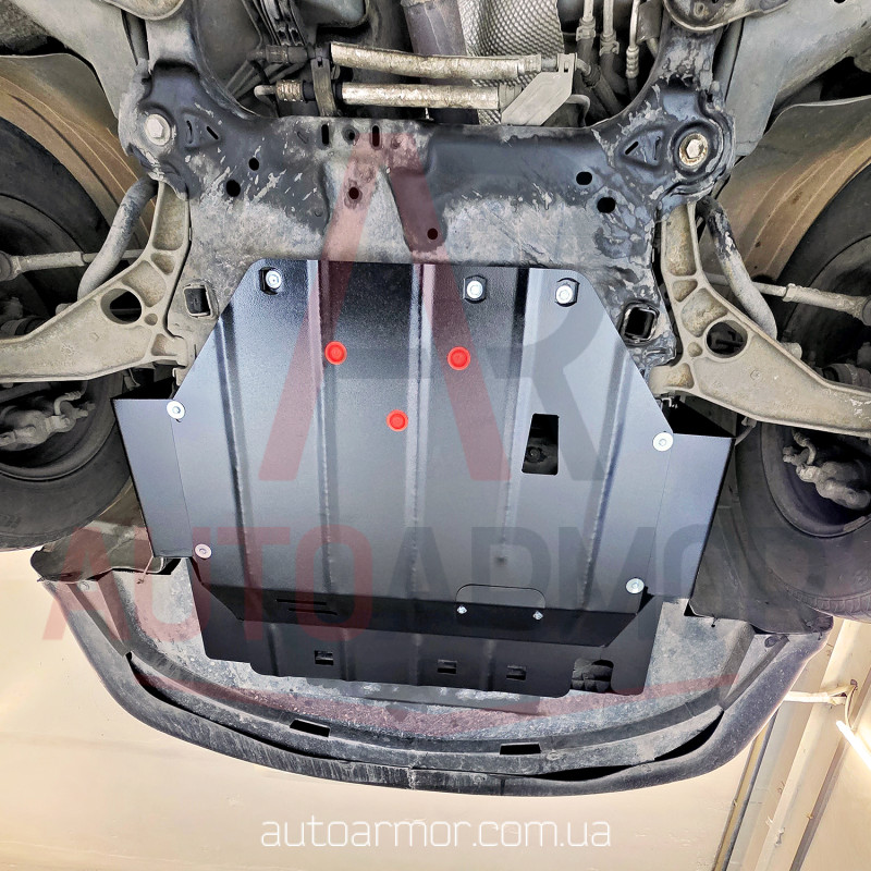 Защита двигателя Dodge Journey (2008-2020) с бок. крыльями Двигатель: 2.4L, [защищает Двигатель и КПП] - ТИТАН (Є на складі, 2мм!)