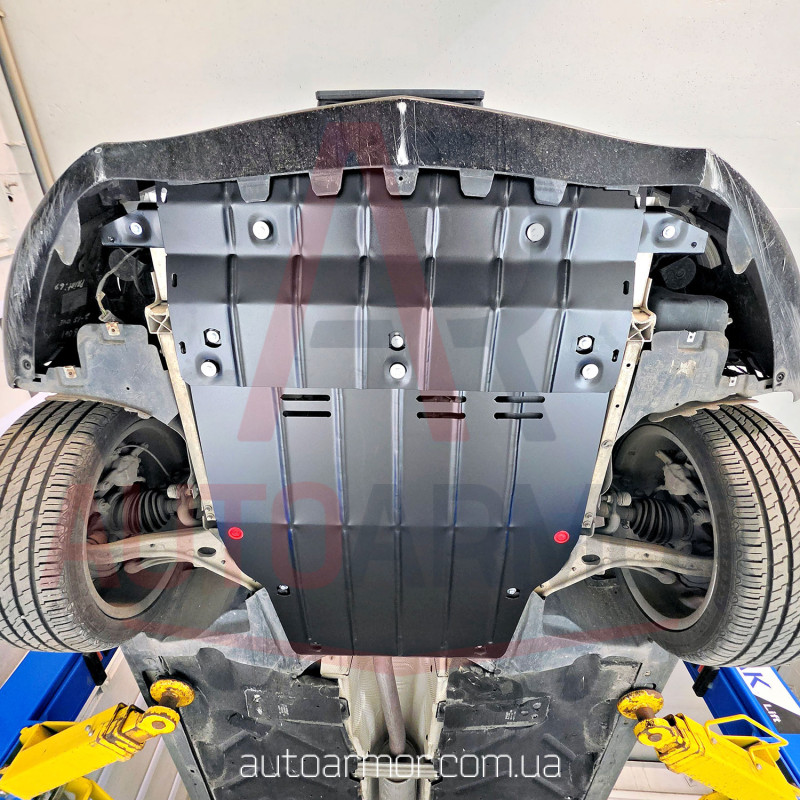 Защита двигателя Mercedes CLA (C117) (2013-2019) Двигатель: все, [защищает Радиатор, Двигатель, КПП] - ТИТАН