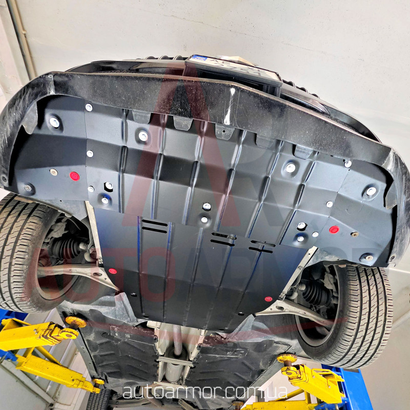 Защита двигателя Mercedes CLA (C117) (2013-2019) Двигатель: все, [защищает Радиатор, Двигатель, КПП] - ТИТАН