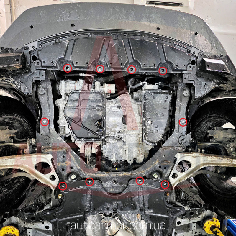 Защита двигателя Mitsubishi Outlander IV (2021+) Двигатель: все, [защищает Двигатель и КПП] - ТИТАН