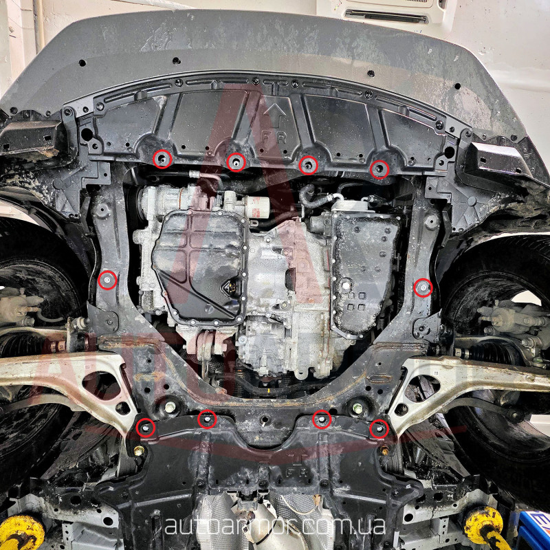 Захист двигуна Nissan Rogue III (2020+) Двигун: всі, [захищає Двигун та КПП] - ТИТАН