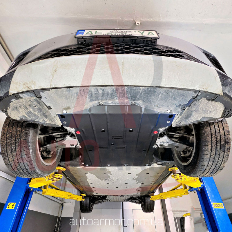 Захист двигуна Volkswagen ID.6 (2021+) Двигун: всі, [захищає Двигун Передній] - ТИТАН (Є на складі, 2мм!)