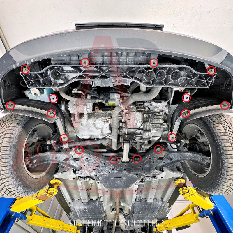 Защита двигателя Hyundai Tucson III (TL) (2015-2022) вместо пыльника Двигатель: 1.7L, [защищает Радиатор, Двигатель, КПП] - ТИТАН