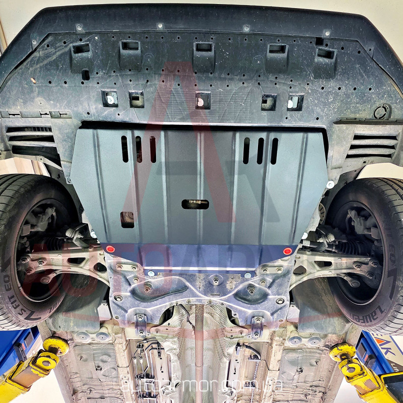 Защита двигателя Peugeot 408 (P54) (2022+) Двигатель: все, [защищает Двигатель и КПП] - ТИТАН (Є на складі, 2мм!)
