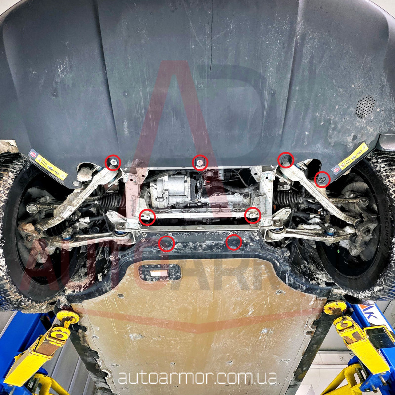 Захист двигуна Tesla Model X (2015+) Двигун: всі, [захищає Двигун Передній] - ТИТАН