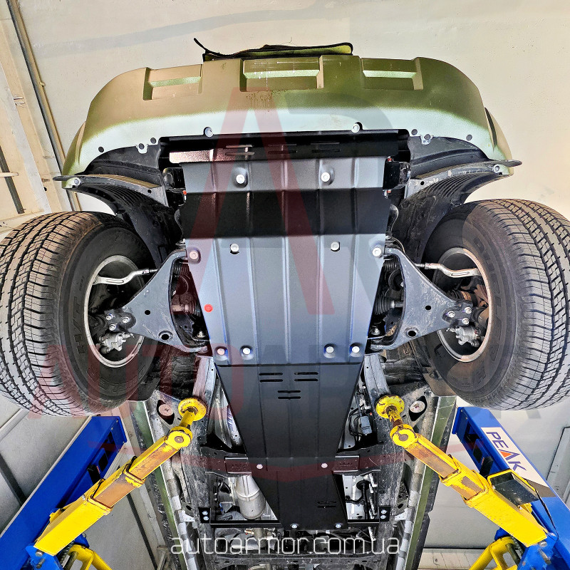 Защита двигателя Mitsubishi L200 VI (2024+) Двигатель: все, [защищает Радиатор, Двигатель, КПП, Раздатка] - ТИТАН (Є на складі, 2.5мм!)