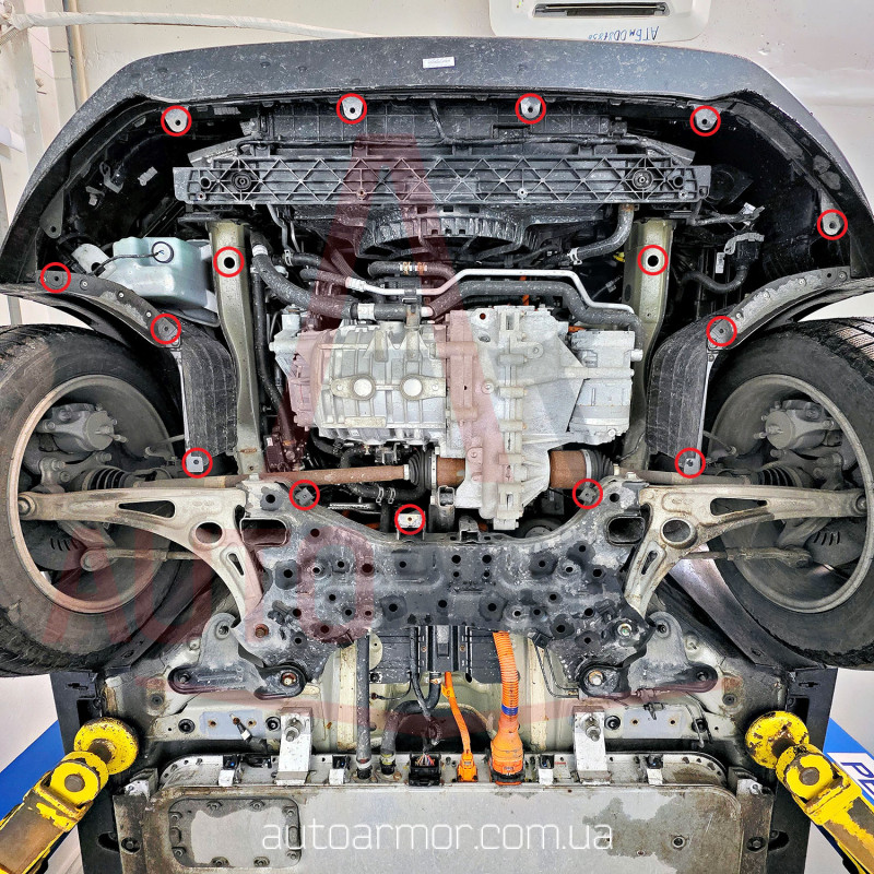 Защита двигателя Hyundai Kona I Electric (2018-2023) [защищает Радиатор, Двигатель, КПП] - ТИТАН