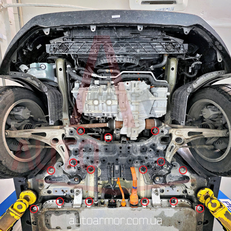 Защита двигателя Hyundai Kona I Electric (2018-2023) [защищает Разъемы Батареи] - ТИТАН