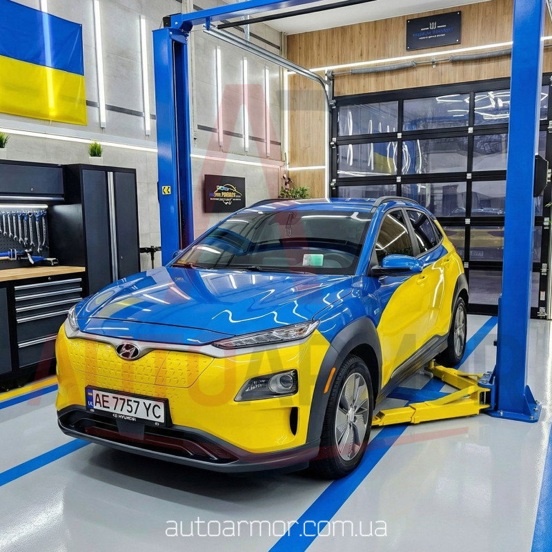 Защита двигателя Hyundai Kona I Electric (2018-2023) [защищает Разъемы Батареи] - ТИТАН