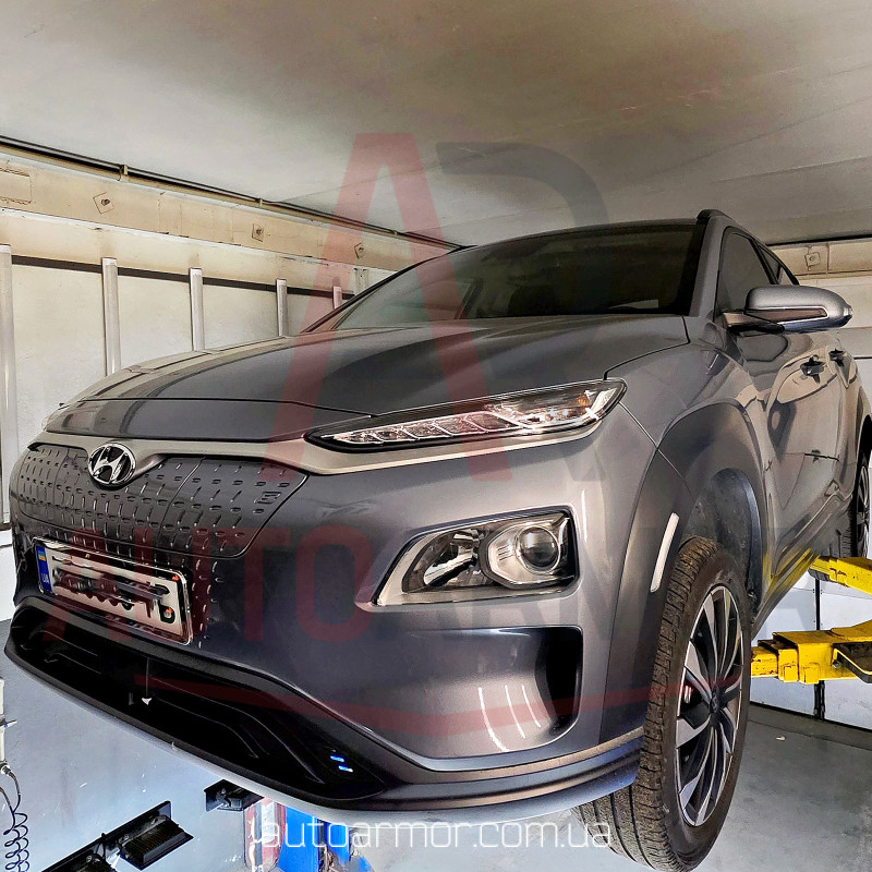 Защита двигателя Hyundai Kona I Electric (2018-2023) [защищает Разъемы Батареи] - ТИТАН