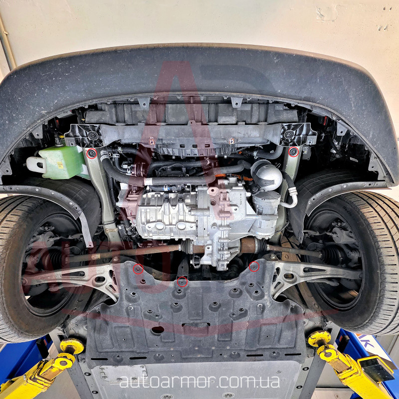 Захист двигуна Kia Niro I (DE) (2016-2022) e-Niro EV Electric  Двигун: всі, [захищає Радіатор, Двигун, КПП] - ТИТАН