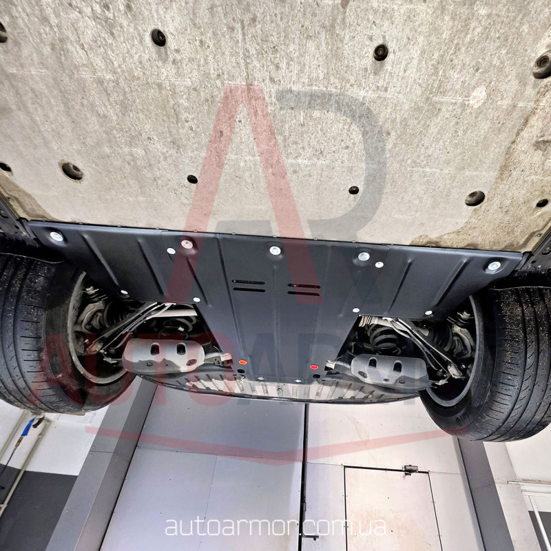 Захист двигуна Audi Q5 E-tron (2021+) Двигун: всі, [захищає Двигун Задній] - ТИТАН (Є на складі, 2мм!)
