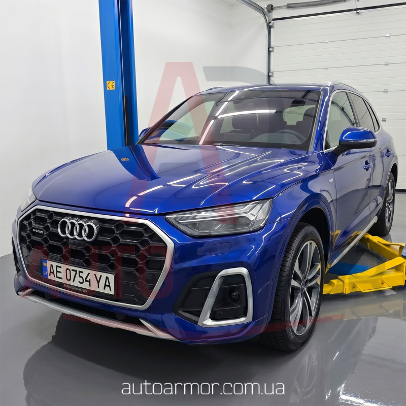 Захист двигуна Audi Q5 E-tron (2021+) Двигун: всі, [захищає Двигун Задній] - ТИТАН (Є на складі, 2мм!)