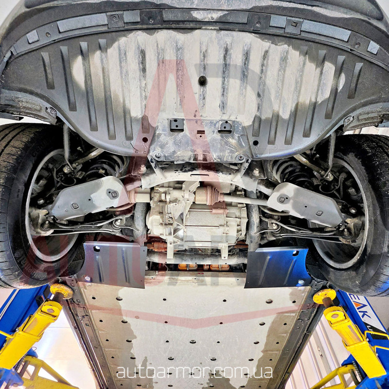 Захист двигуна Audi Q5 E-tron (2021+) Двигун: всі, [захищає Двигун Задній] - ТИТАН (Є на складі, 2мм!)