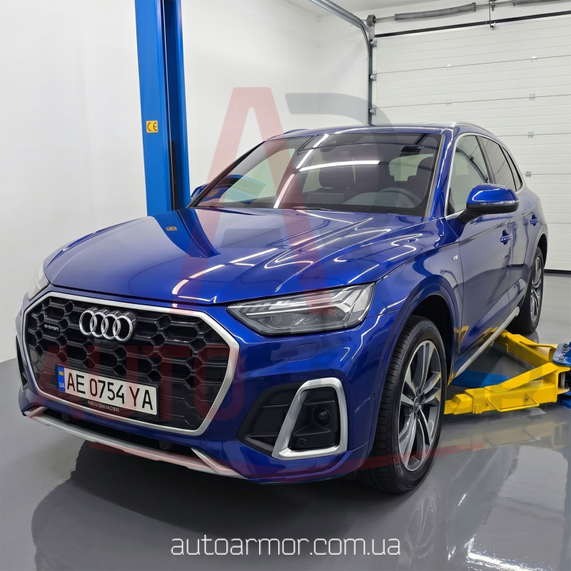 Захист двигуна Audi Q5 E-tron (2021+) Двигун: всі, [захищає Двигун Передній] - ТИТАН (Є на складі, 2мм!)