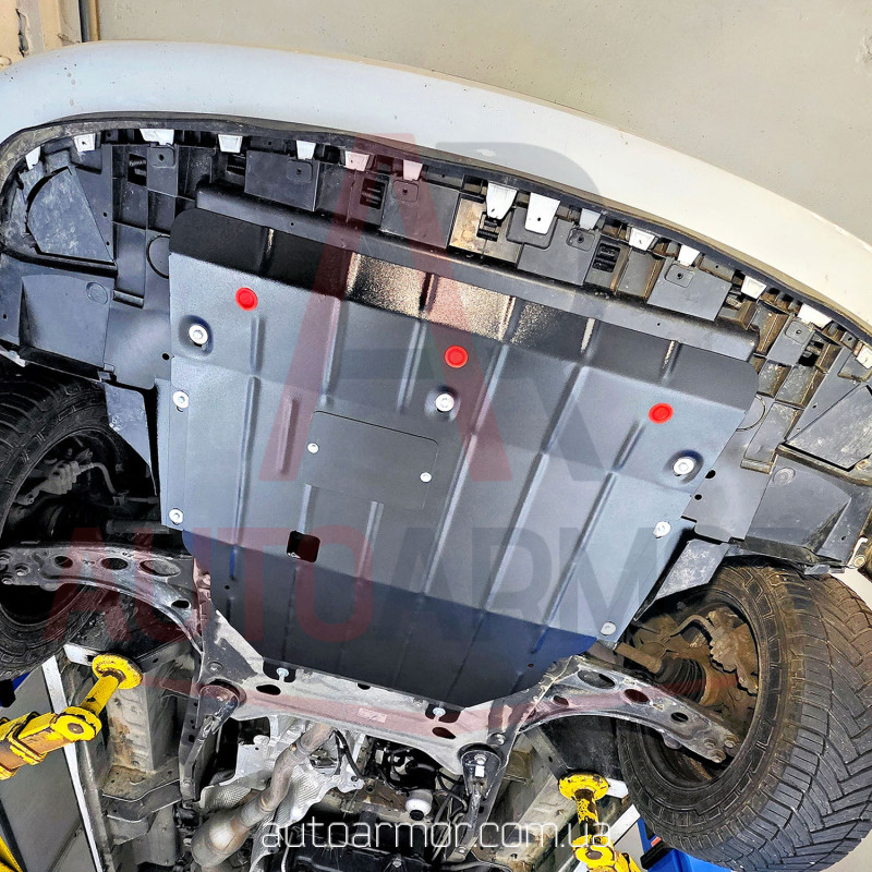 Защита двигателя Nissan NV300 (2014–2021) с боковыми крыльями. Двигатель: все версии, [защищает радиатор, двигатель, КПП] - ТИТАН (Є на складі, 2мм!)