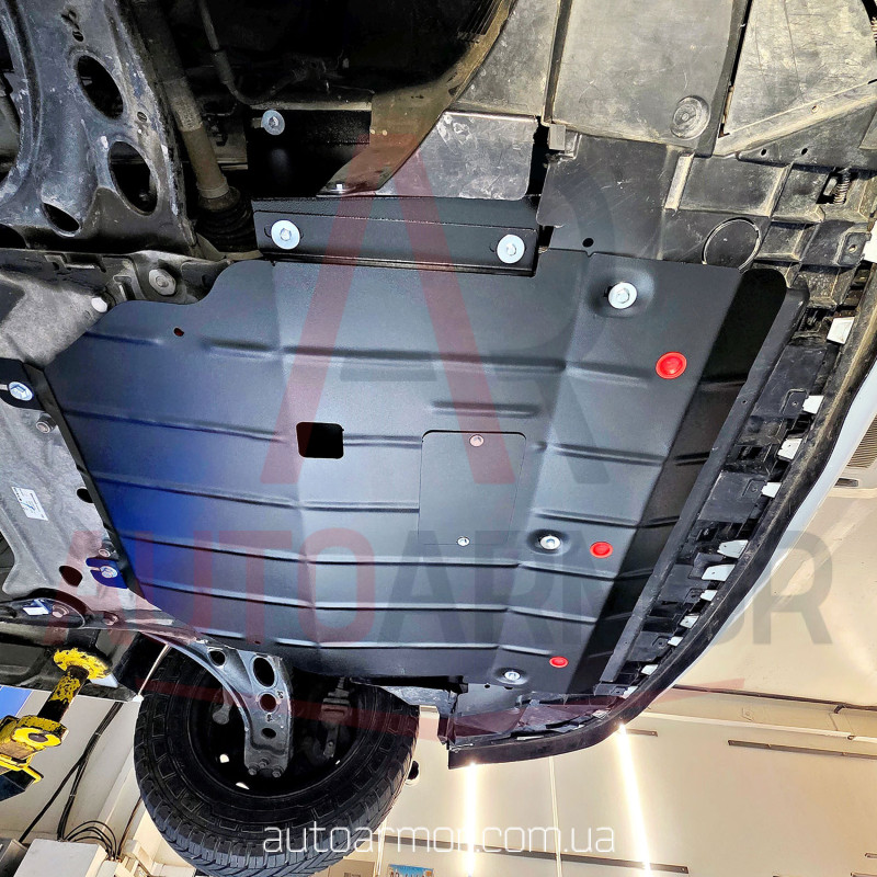 Захист двигуна Opel Vivaro II (2014-2019)  з бок. крилами  Двигун: всі, [захищає Радіатор, Двигун, КПП] - ТИТАН (Є на складі, 2мм!)